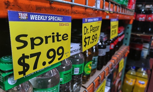Preise für Sprite und Dr. Pepper Cola in einem US-Supermarkt (Archiv)
