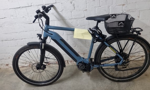 Das Fahrrad der Marke Winora.