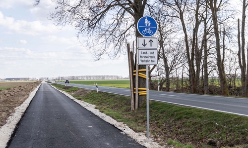 Der Radweg an der L636 zwischen Salder und Nord-Süd-Straße.