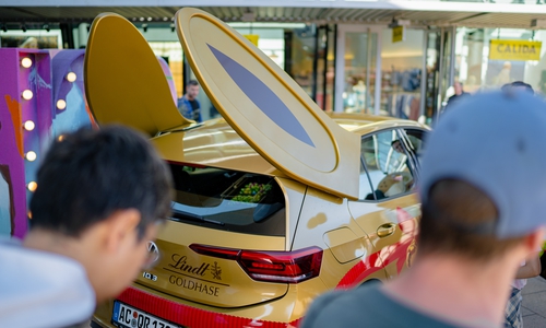 Das Goldhasen-Fahrzeug.