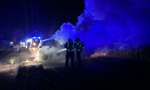 Das Auto musste gelöscht werden.