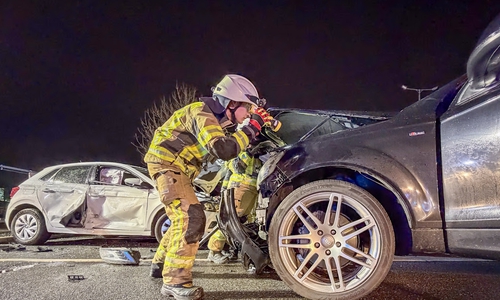 Die Feuerwehr sicherte die Einsatzstelle ab.