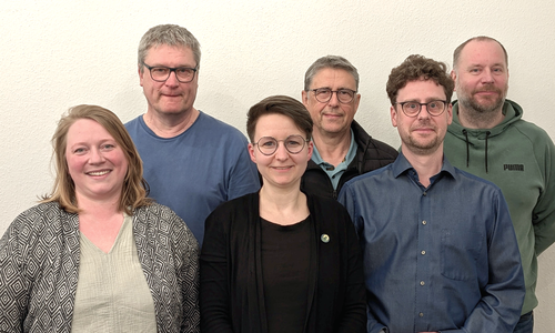 Franziska Scharkowski, Axel Röver, Claudia Wilke, Harald Kreisel-Romeike, Torben Meinert, Lars Michaelsen (v. li.).