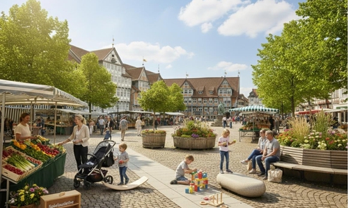 Entwurf für den Stadtmarkt der projektbegleitenden CIMA Beratung + Management GmbH.