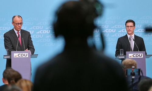 Friedrich Merz und Manuel Hagel am 09.03.2026