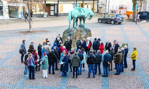 Im Februar fand ein Stadtspaziergang über den Stadtmarkt statt.