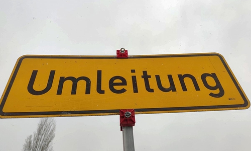 Umleitungsschild (Archiv)