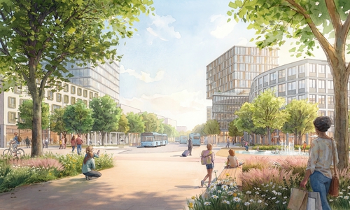 So könnte der Blick in die Porschestraße Nord aussehen. 