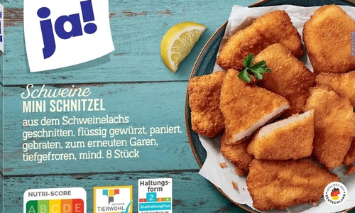 ja! Schweine Mini Schnitzel 400g, tiefgefroren Mindesthaltbarkeitsdatum: 20.12.2026 Charge: 2612564 EAN: 4337256277716 