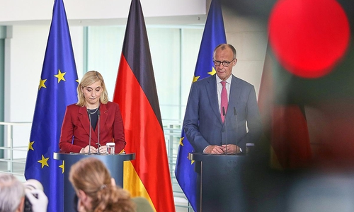 Nina Warken und Friedrich Merz am 29.04.2026