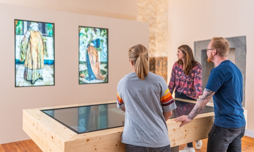 Multimediales Erlebnis im Huldigungssaaal.