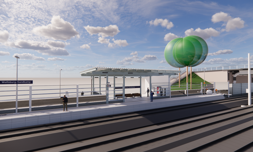 Der Bahnhalt in Sandkamp könnte so aussehen.