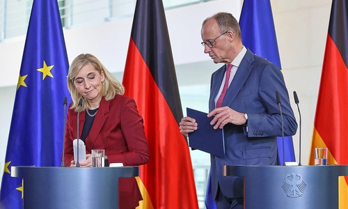 Nina Warken und Friedrich Merz am 29.04.2026