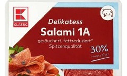 Die betroffene Salami.