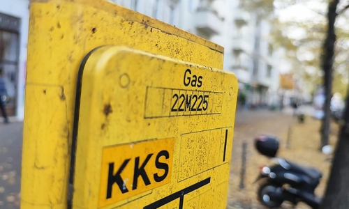 Gas-Hinweisschild (Archiv)
