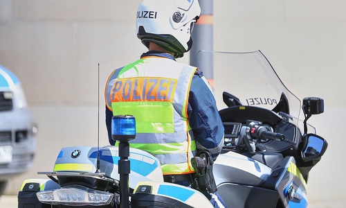 Motorrad-Polizist (Archiv)