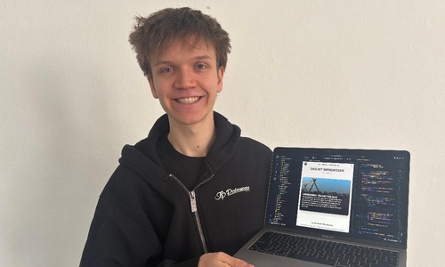 Er hat neben der eigenen Abiturvorbereitung monatelang die neue Homepage www.wendessen.de programmiert: Ennio Marke.