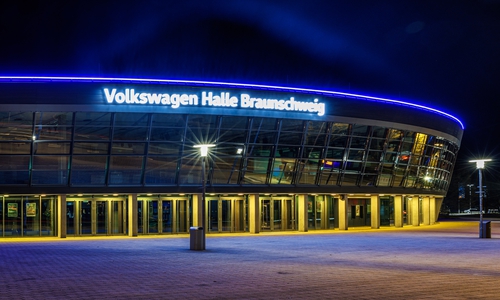 Die VW-Halle: Sie soll auch in der kommenden Saison Austragungsort für Spiele in der ersten Basketball-Bundesliga sein (Archivbild).