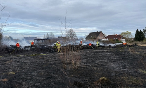 Die Feuerwehr löschte den Brand.