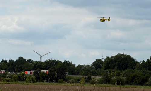 Auch der Rettungshubschrauber war im Einsatz.