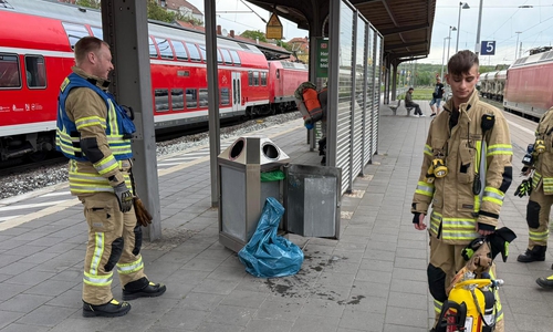 Einsatz an Gleis 2 des Helmstedter Bahnhofs.