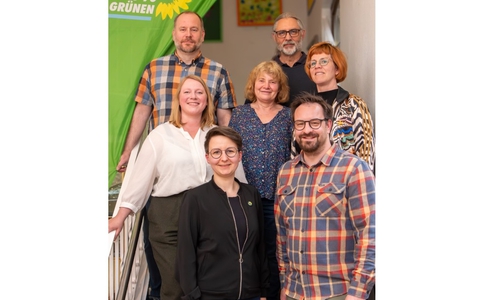 So gehen die Vechelder Grünen in die Kommunalwahlen. An der Spitze: Claudia Wilke (vorne links).