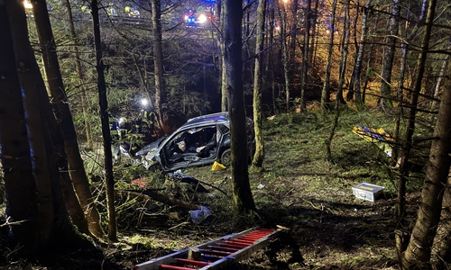 Die Insassen mussten aus dem Fahrzeug befreit werden.