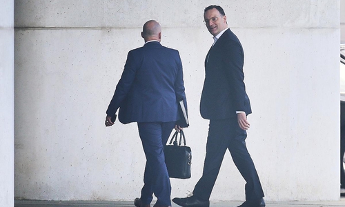 Alexander Hoffmann und Jens Spahn bei ihrer Ankunft zum Koalitionsausschuss am 12.05.2026