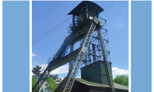 Das unter Denkmalschutz stehende Schachtgerüst Ottiliae in Clausthal-Zellerfeld.