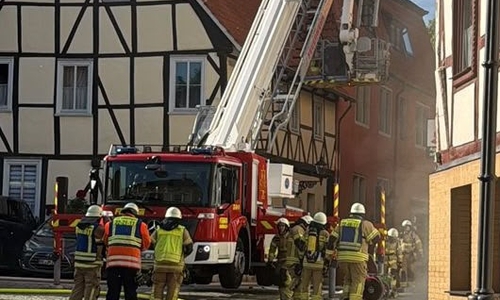 Die Feuerwehr übte die Personenrettung in Schöningen.