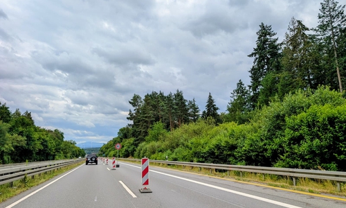 Auf der A36 wird derzeit gebaut.