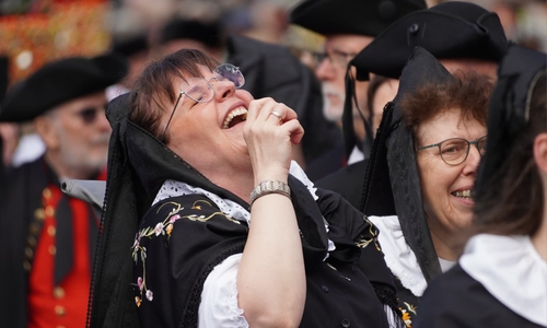 Die Teilnehmer des Umzugs hatten offenbar ihren Spaß.