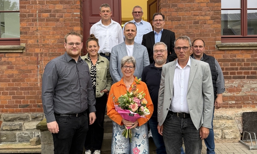 Angelika Jahns wurde mit Blumen verabschiedet.