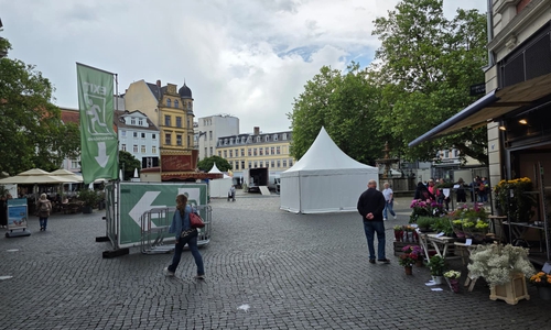Aufbau am Kohlmarkt.