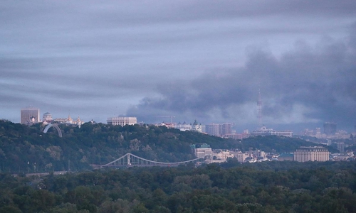 Rauchwolke über Kiew am 02.06.2026