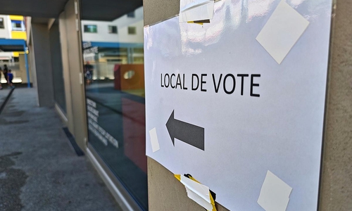 Wahllokal für Schweizer Volksabstimmung am 14.06.2026