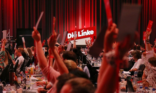 Abstimmung auf Bundesparteitag der Linkspartei am 21.06.2026