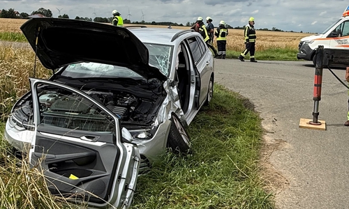 Die Fahrerin musste aus ihrem Auto befreit werden.