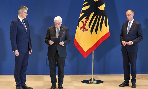Patrick Schnieder, Frank-Walter Steinmeier, Friedrich Merz am 29.07.2026
