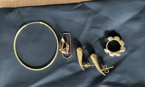 Diese Ohrringe stammen mutmaßlich aus einem Eigentumsdelikt.