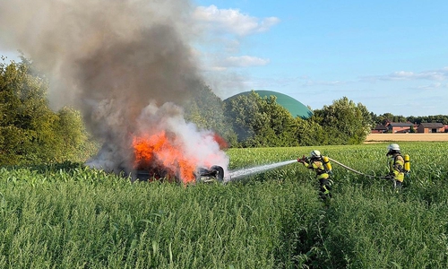 PKW in Vollbrand (Archiv)