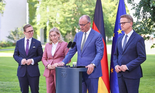 Amthor, Warken, Merz und Linnemann am 24.07.2026