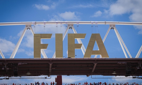 Fifa-Logo bei der Fußball-WM 2026 (Archiv)