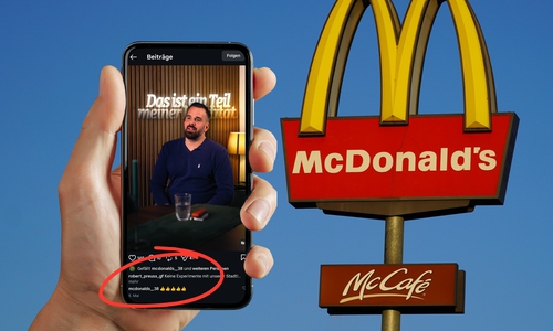 Hier verteilt der McDonalds_38-Account Like und Daumen hoch für politischen Content.