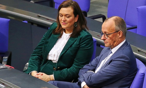 Franziska Hoppermann und Friedrich Merz (Archiv)