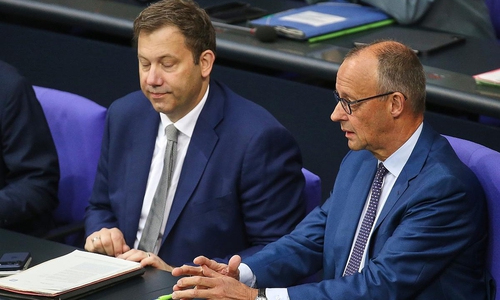 Lars Klingbeil und Friedrich Merz (Archiv)