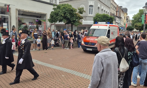 Das DRK war überall präsent.