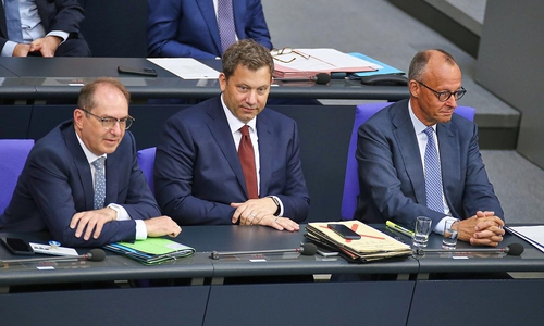 Alexander Dobrindt, Lars Klingbeil und Friedrich Merz (Archiv)