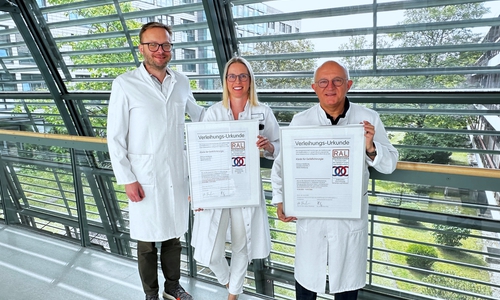 RAL-Zertifizierungen sind Nachweise für die medizinische Qualität der Gefäßchirurgie: Oberarzt Wojciech Haratym (li.), Oberärztin Dr. Nicole Osterbrink (Mi.), Chefarzt Prof. Dr Tomislav Stojanovic (re.).