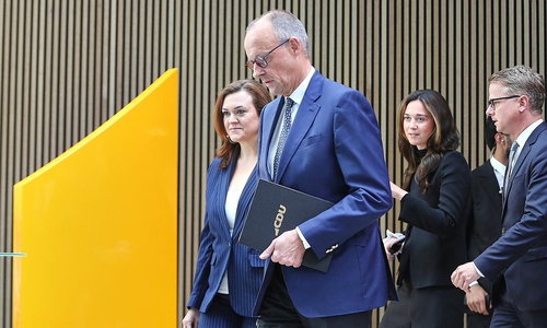 Franziska Hoppermann und Friedrich Merz am 27.07.2026